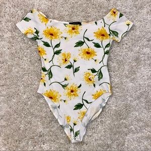 Forever 21 Sunflower Bodysuit